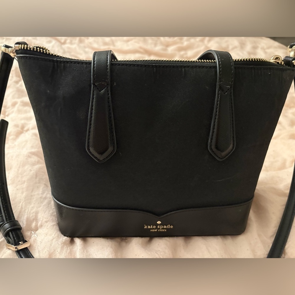 Kate Spade Lola Glitter Small Black Satchel Crossbody - Picture 11 of 12